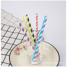 Eco-Friendly Biodegradable Paper Straw with Colorful Decoration